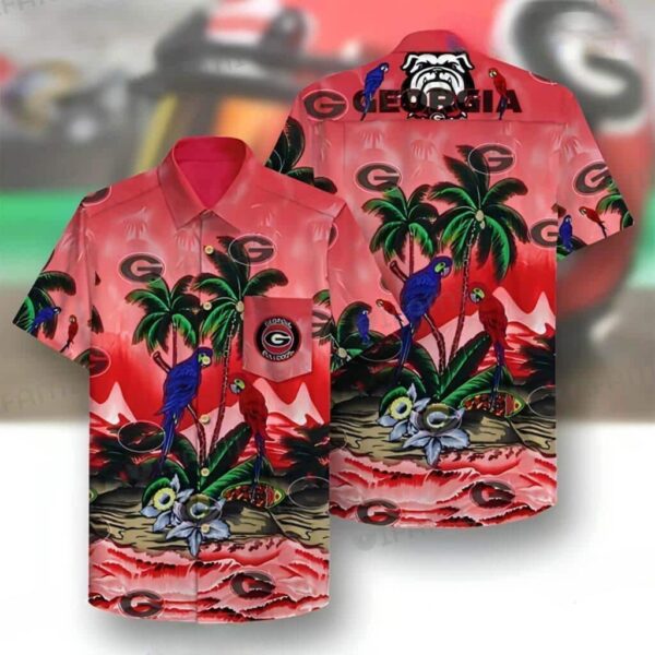 Vibes Parrots Georgia Bulldogs Uga Hawaiian Shirt PX