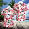 White Aloha Boston Celtics Tropical Flora Best Basketball Hawaiian Shirt ID