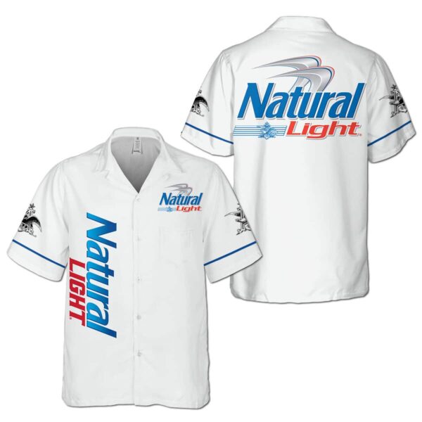 White Natural Light Beer Drinkers Hawaiian Shirt CP