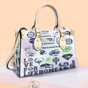 Seattle Seahawks 4g White Women Leather Hand Bag