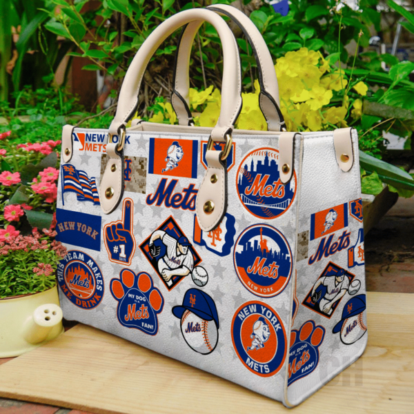 New York Mets Women Leather Hand Bag