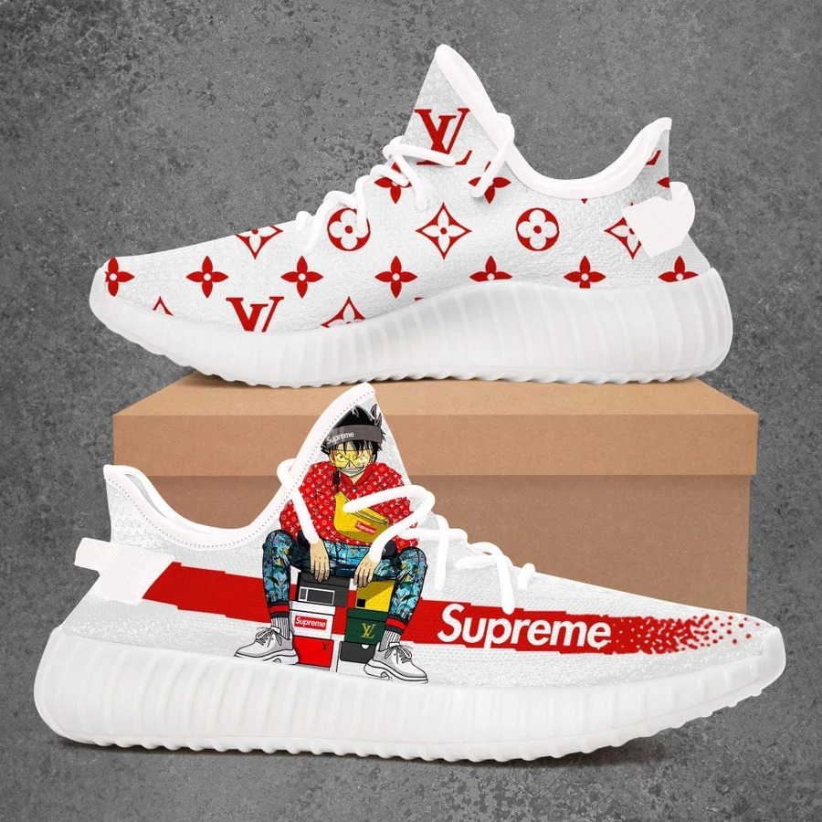 Louis Vuitton Supreme One Piece Luffy Luxury Brand Premium Yeezy Sneaker