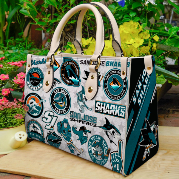 San Jose Sharks Women Leather Hand Bag