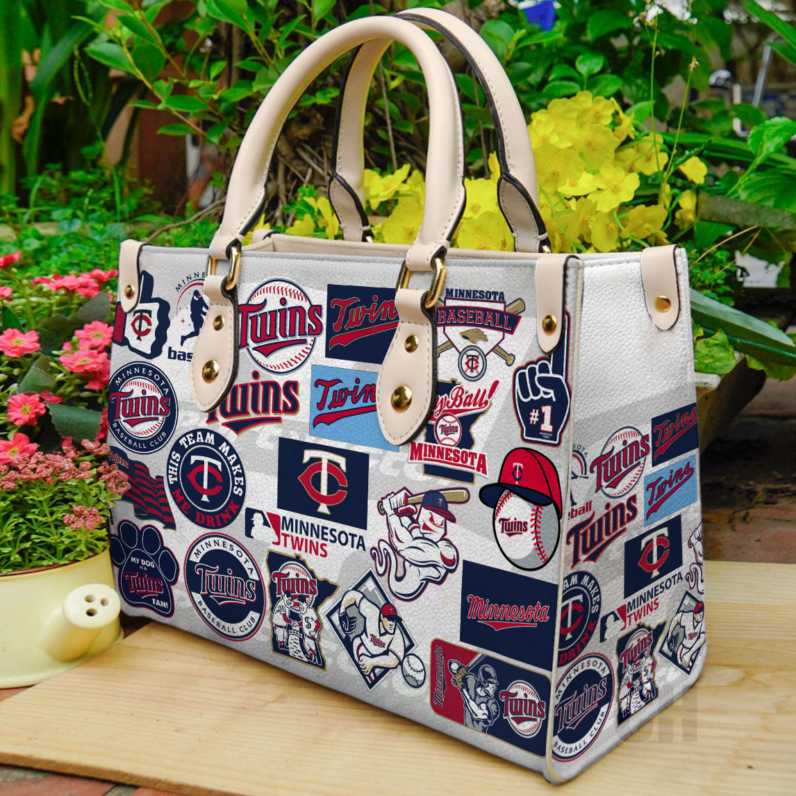 Minnesota Twins Women Leather Hand Bag