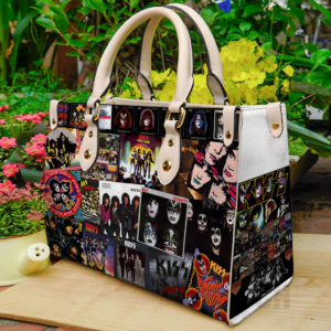 Kiss Band Women Leather Hand Bag