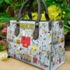 Snoopy Dog Funny g2 Women Leather Hand Bag