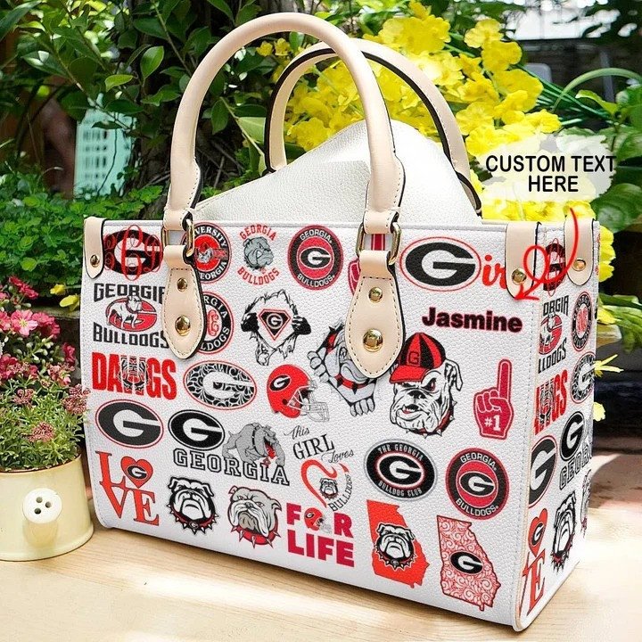 Georgia Bulldogs Women Leather Hand Bag