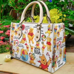 Winnie The Pooh Lover Women Leather Hand Bag