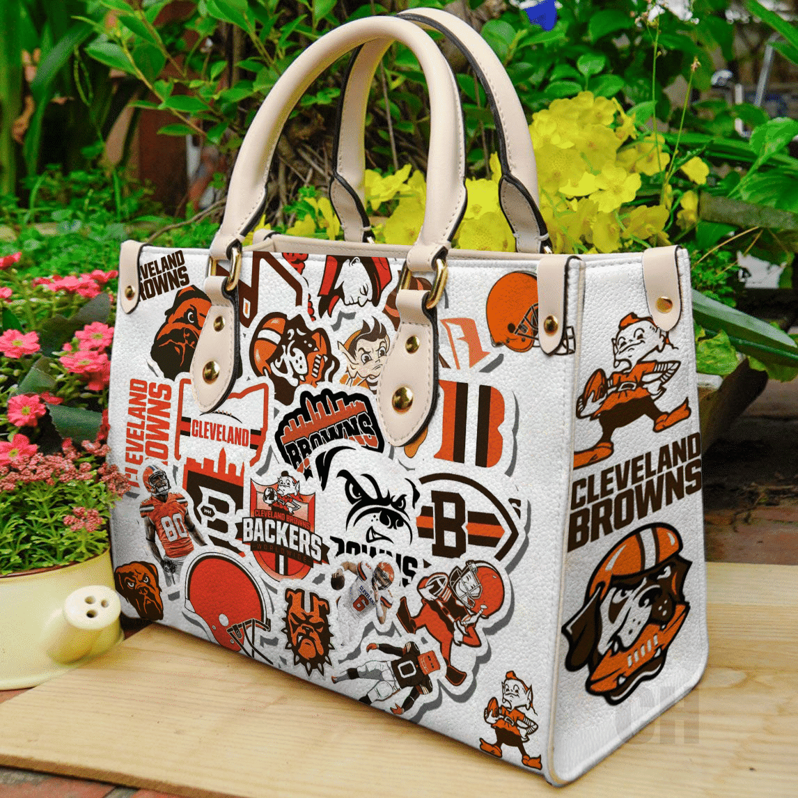 Cleveland Browns Women Leather Hand Bag