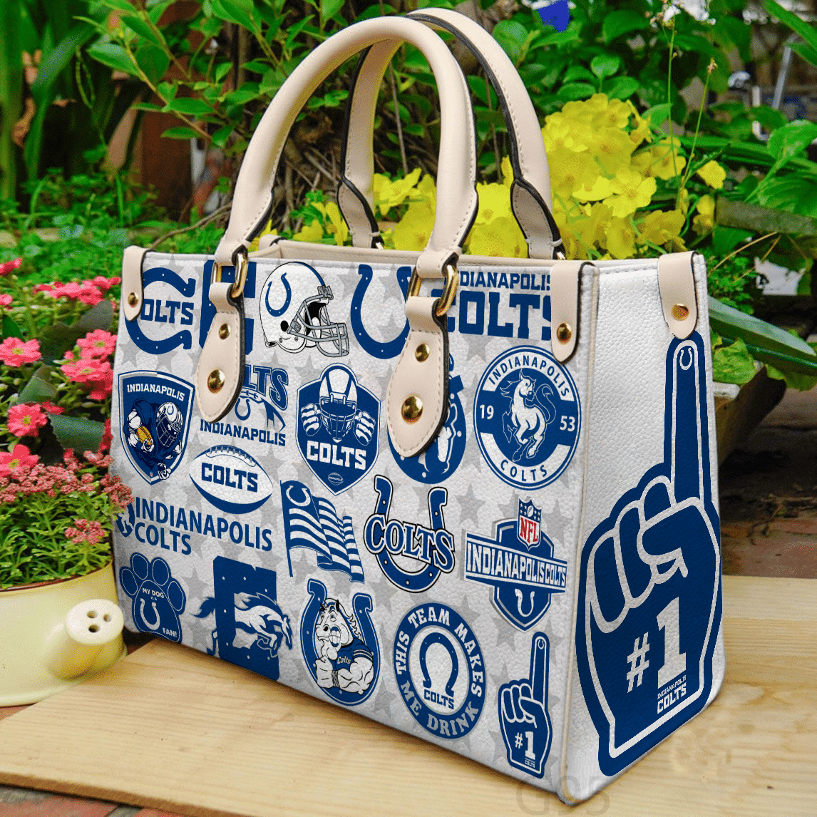 Indianapolis Colts Women Leather Hand Bag