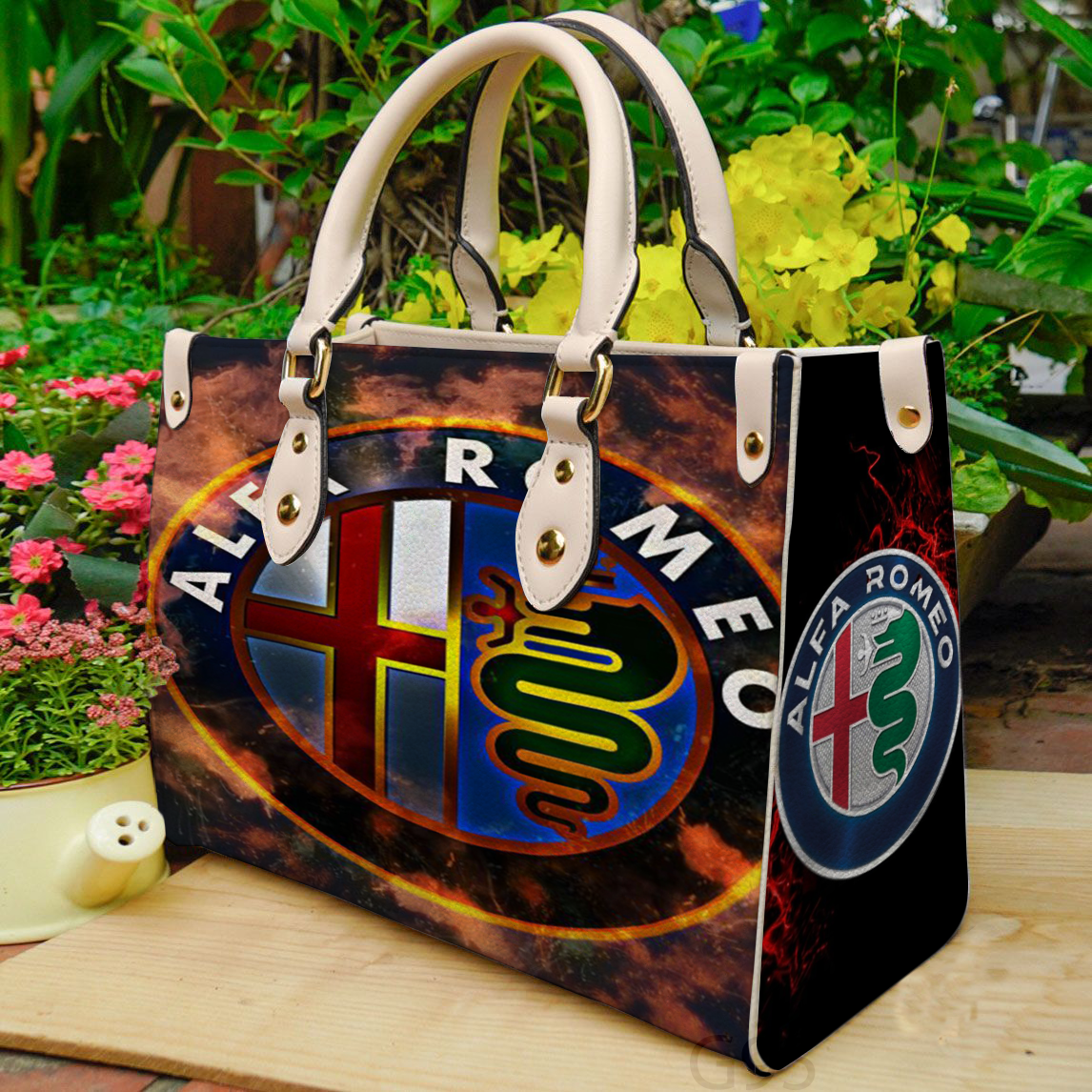 Alfa Romeo Women Leather Hand Bag