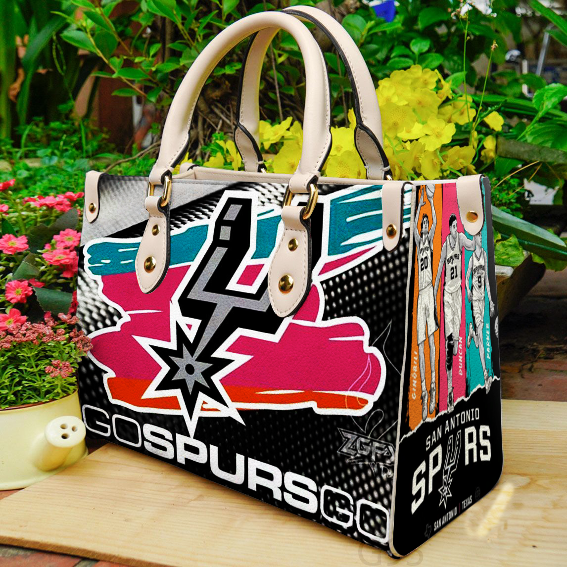 San Antonio Spurs 2 Women Leather Hand Bag