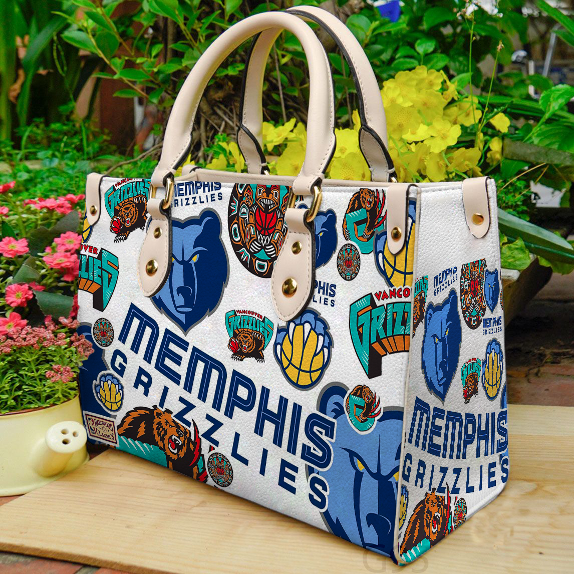 Memphis Grizzlies Women Leather Hand Bag