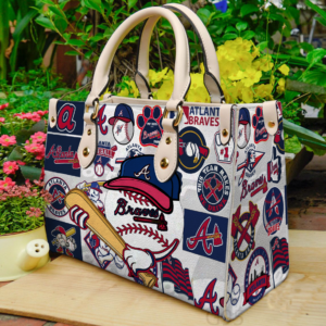 Atlanta Braves 1T Women Leather Hand Bag