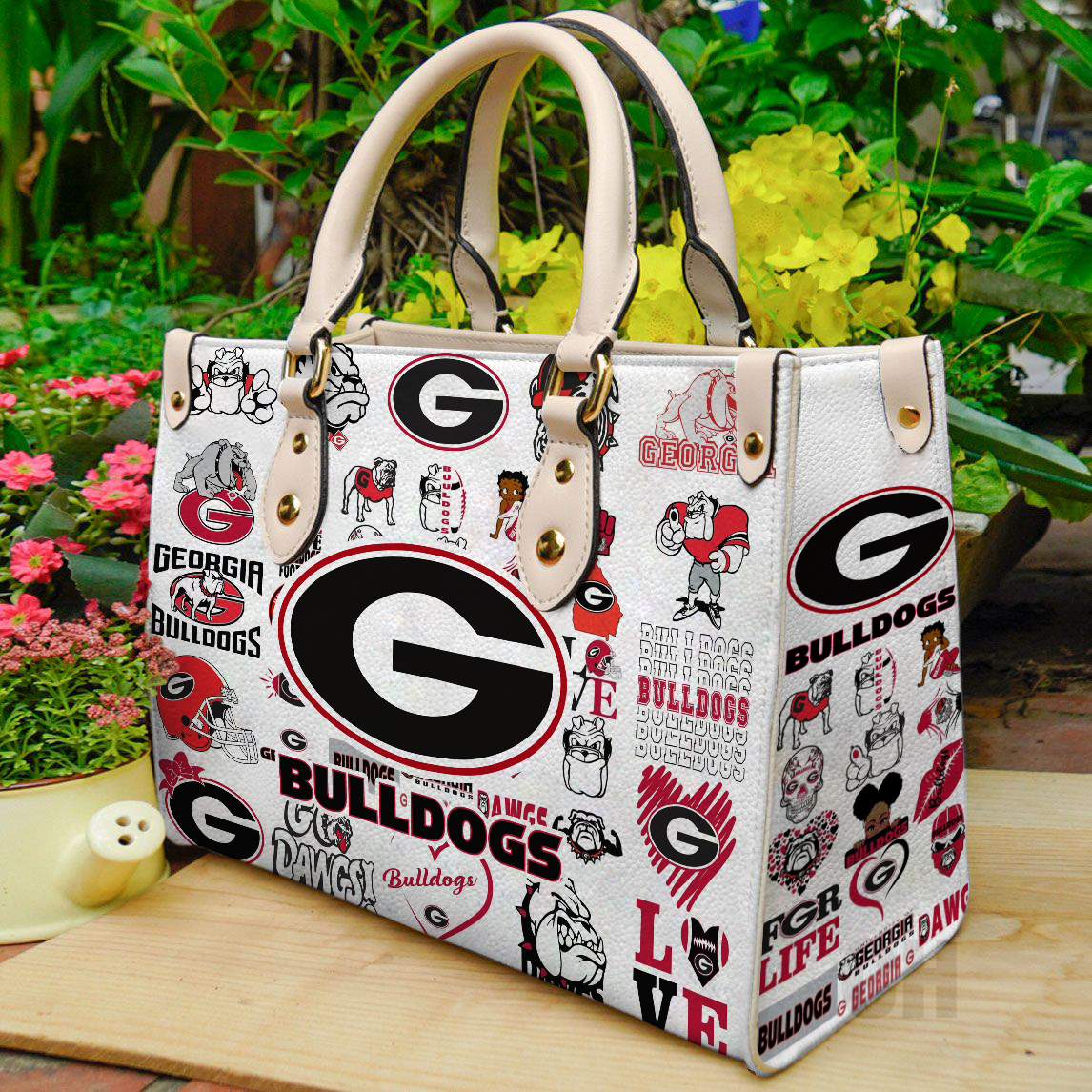 Georgia Bulldogs Lover Women Leather Hand Bag