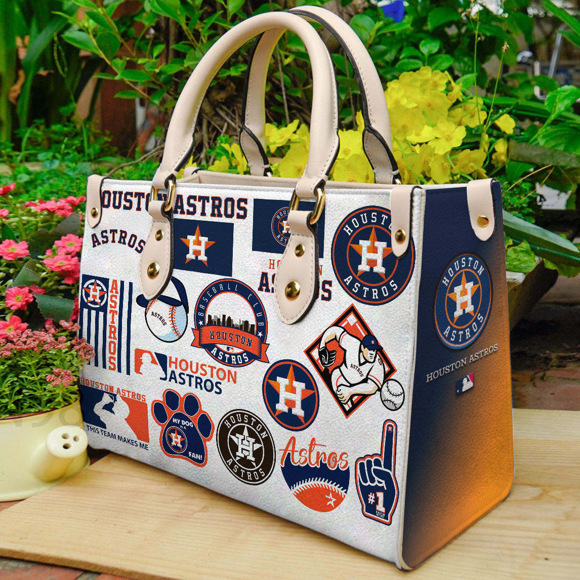 Houston Astros Women Leather Hand Bag