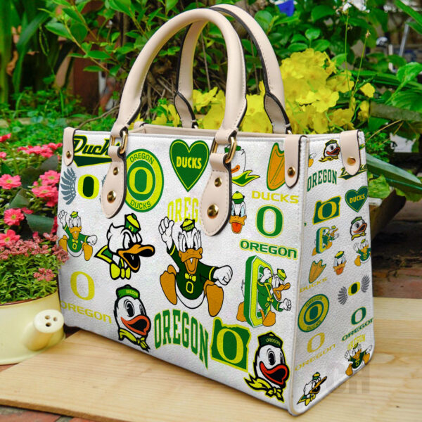 Oregon Ducks Women Leather Hand Bag