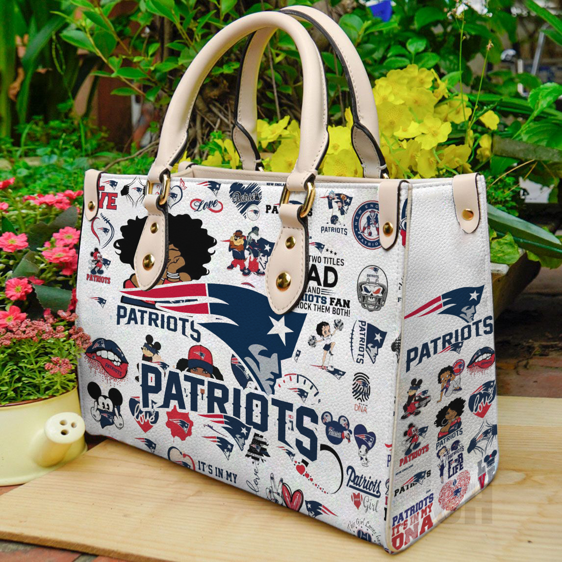 New England Patriots Lover Women Leather Hand Bag