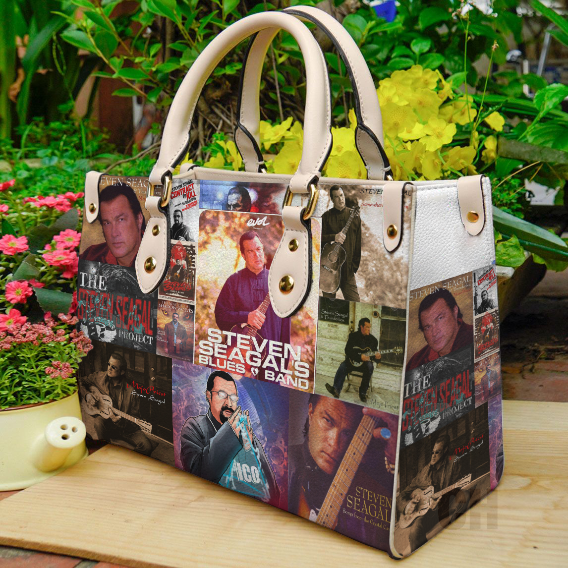 Steven Seagal Women Leather Hand Bag