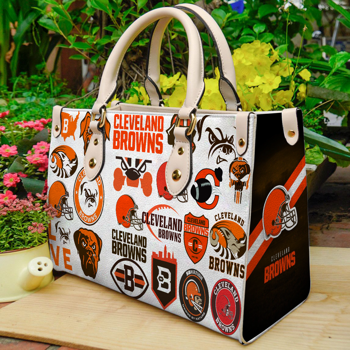 Cleveland browns Women Leather Hand Bag