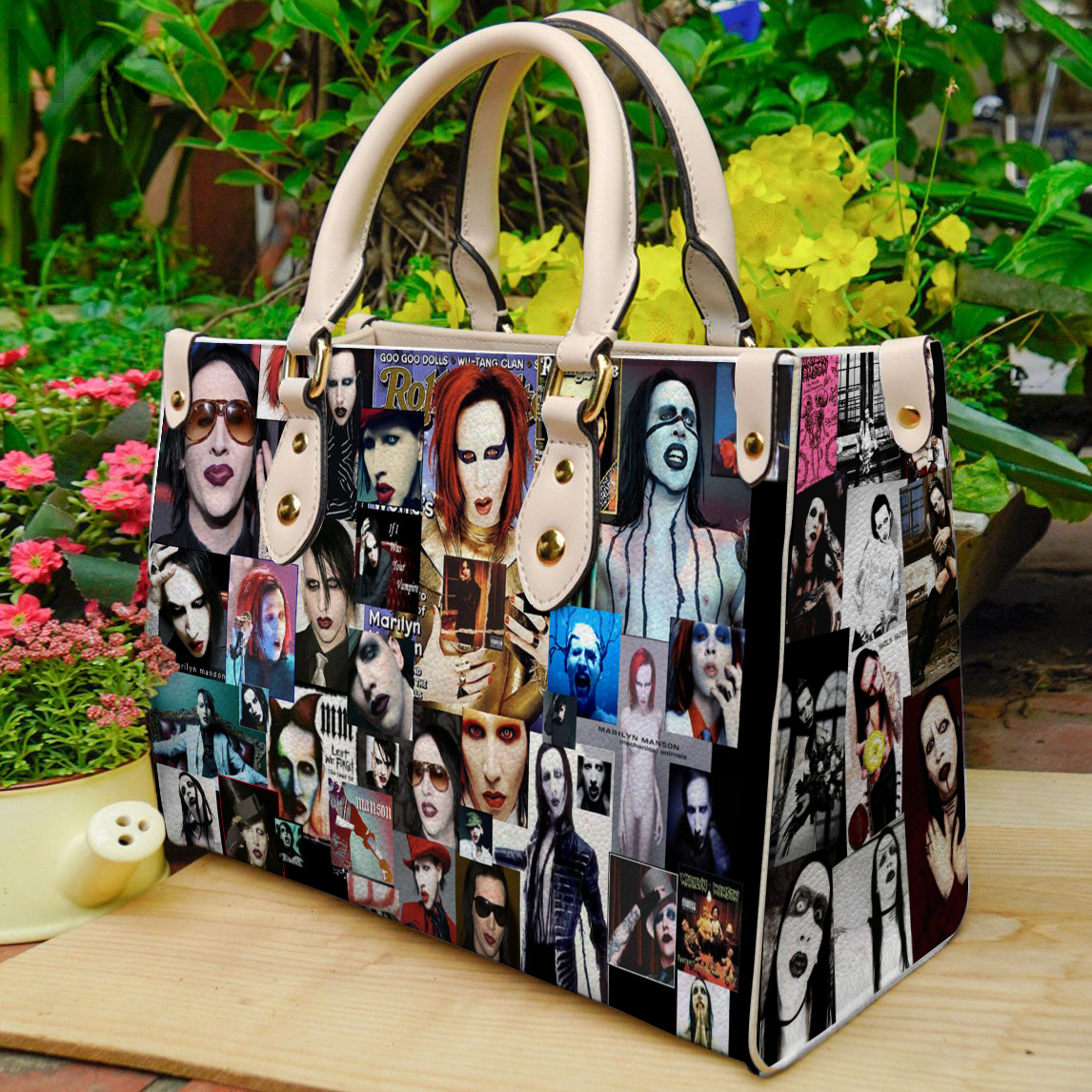 Marilyn Manson Women Leather Hand Bag