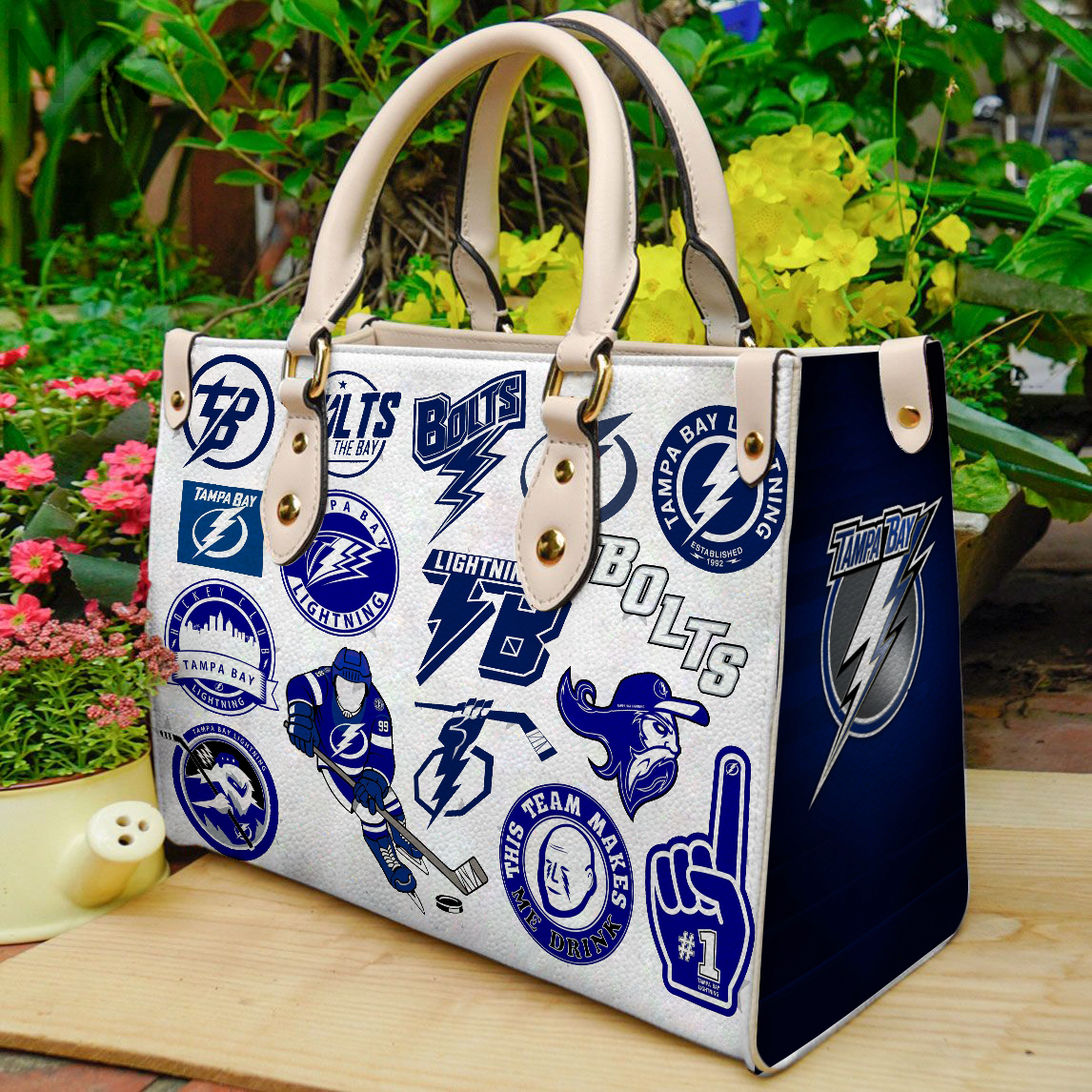 Tampa Bay Lightning Women Leather Hand Bag