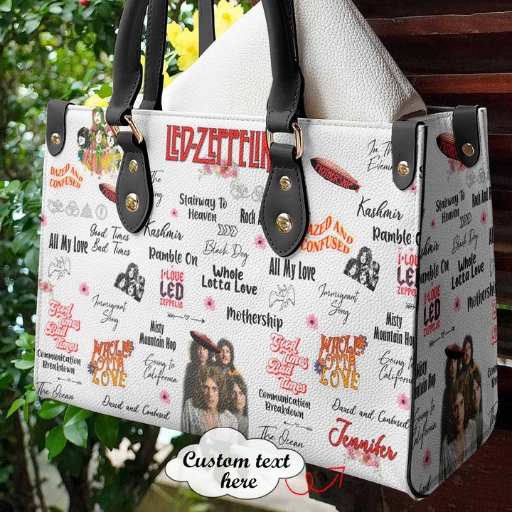 Led Zeppelin Lover Women Leather Hand Bag