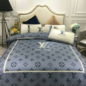 Louis Vuitton Logo Brand Bedding Set Luxury Home Decor Bedroom Bedspread