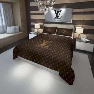 Louis Vuitton Customized Logo Brand Bedding Set Luxury Bedroom Home Decor Bedspread