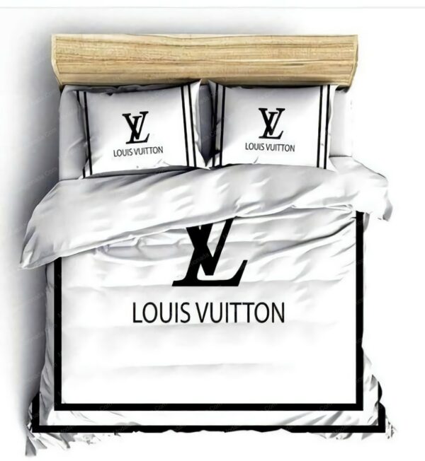 Louis Vuitton Logo Brand Bedding Set Luxury Home Decor Bedroom Bedspread