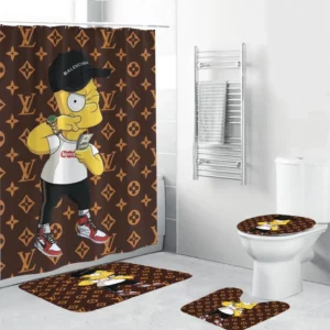 Louis Vuitton Supreme Bathroom Set Luxury Fashion Brand Home Decor Bath Mat Hypebeast