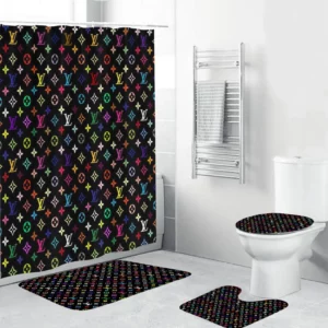 Louis Vuitton Lv Louis Vuitton Colorful Monogram Bathroom Set Luxury Fashion Brand Bath Mat Home Decor Hypebeast