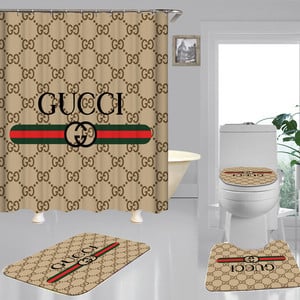 Gucci Combo Bathroom Set Home Decor Hypebeast Bath Mat Luxury Fashion Brand