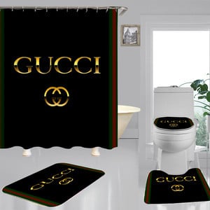 Gucci Combo Bathroom Set Hypebeast Luxury Fashion Brand Bath Mat Home Decor