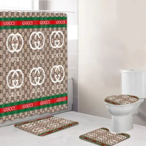 Gucci Italy White Bathroom Set Bath Mat Luxury Fashion Brand Hypebeast Home Decor