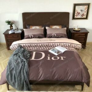 Christian Dior Logo Brand Bedding Set Bedroom Home Decor Luxury Bedspread