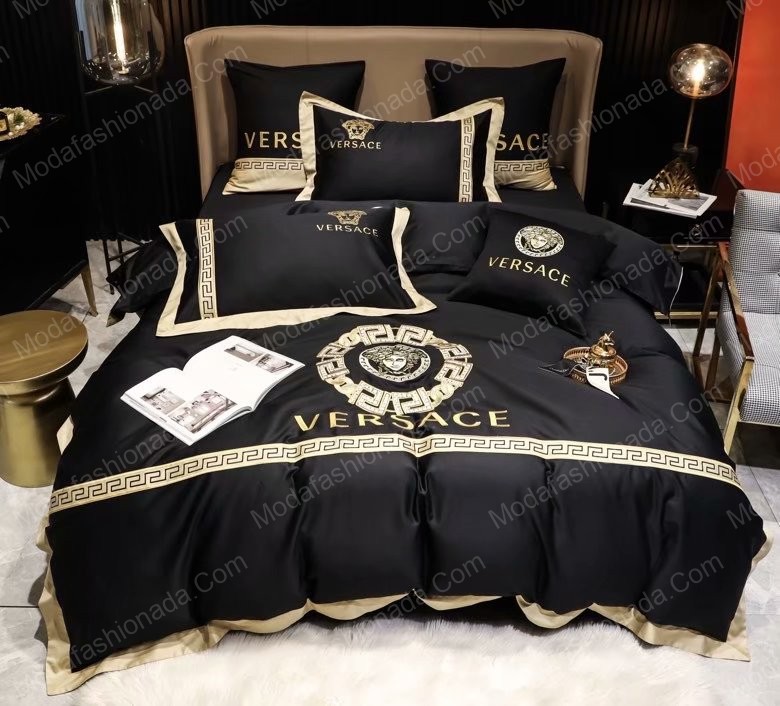 Versace Logo Brand Bedding Set Home Decor Luxury Bedroom Bedspread