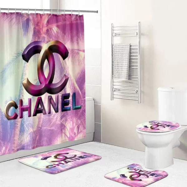 Chanel Galaxy Coco Bathroom Set Luxury Fashion Brand Home Decor Bath Mat Hypebeast