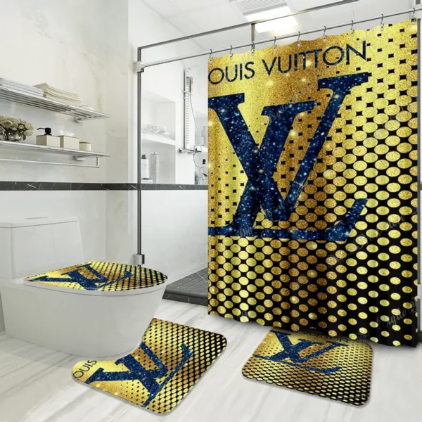 Louis Vuitton Lv Louis Vuitton Bathroom Set Hypebeast Luxury Fashion Brand Home Decor Bath Mat