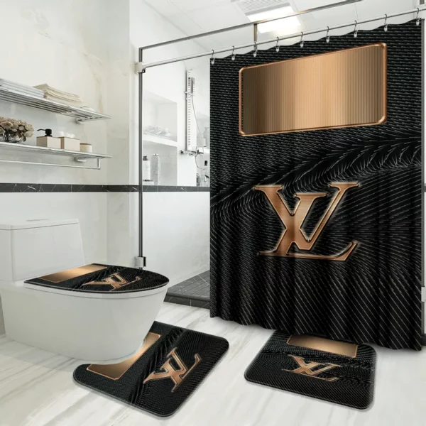 Louis Vuitton Lv Louis Vuitton Bathroom Set Home Decor Hypebeast Bath Mat Luxury Fashion Brand