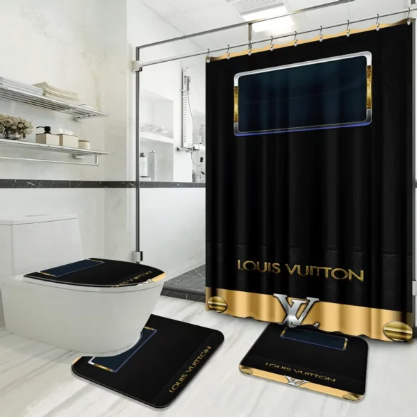 Louis Vuitton Lv Louis Vuitton Bathroom Set Hypebeast Home Decor Luxury Fashion Brand Bath Mat