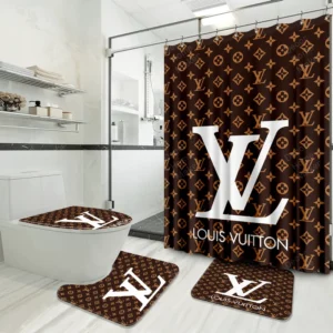 Louis Vuitton Lv Louis Vuitton Bathroom Set Luxury Fashion Brand Hypebeast Bath Mat Home Decor