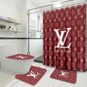 Louis Vuitton Lv Louis Vuitton Bathroom Set Home Decor Hypebeast Bath Mat Luxury Fashion Brand