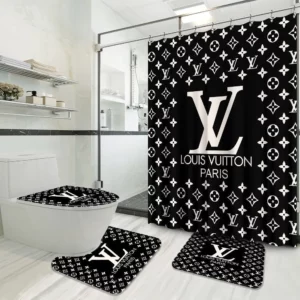 Louis Vuitton Lv Louis Vuitton Bathroom Set Luxury Fashion Brand Hypebeast Bath Mat Home Decor