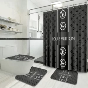 Louis Vuitton Lv Louis Vuitton Bathroom Set Luxury Fashion Brand Hypebeast Bath Mat Home Decor