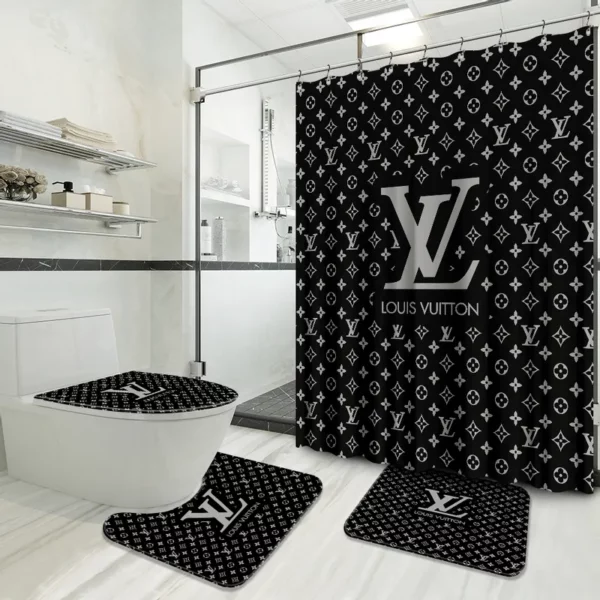 Louis Vuitton Lv Louis Vuitton Bathroom Set Luxury Fashion Brand Home Decor Bath Mat Hypebeast