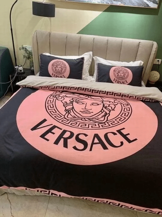 Versace Logo Brand Bedding Set Home Decor Luxury Bedroom Bedspread