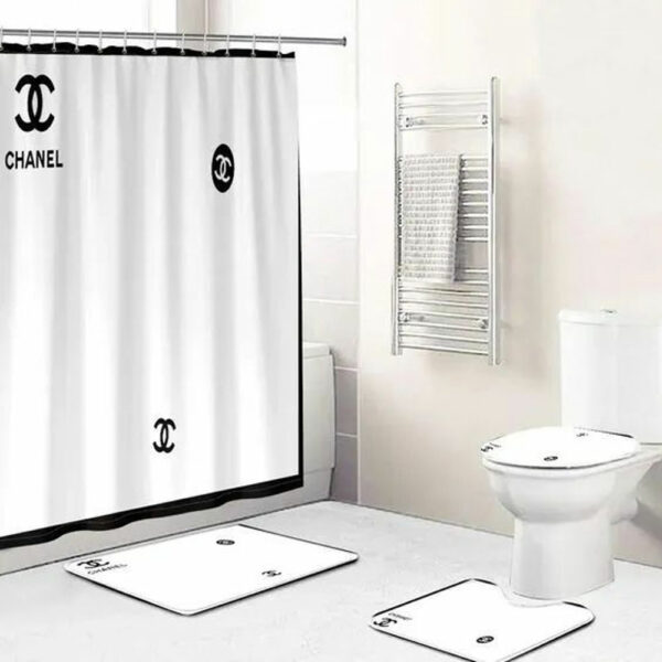 Chanel White Bathroom Set Hypebeast Home Decor Bath Mat Luxury Fashion Brand