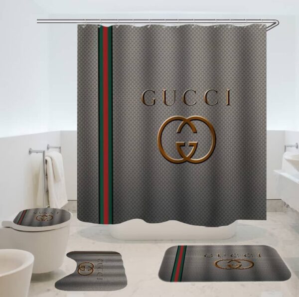 Gucci Grey Bathroom Set Hypebeast Home Decor Luxury Fashion Brand Bath Mat