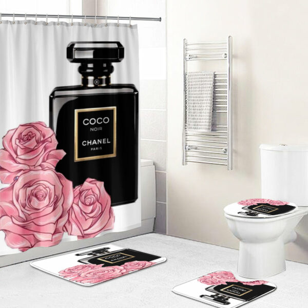 Chanel Perfume Bathroom Set Luxury Fashion Brand Hypebeast Home Decor Bath Mat